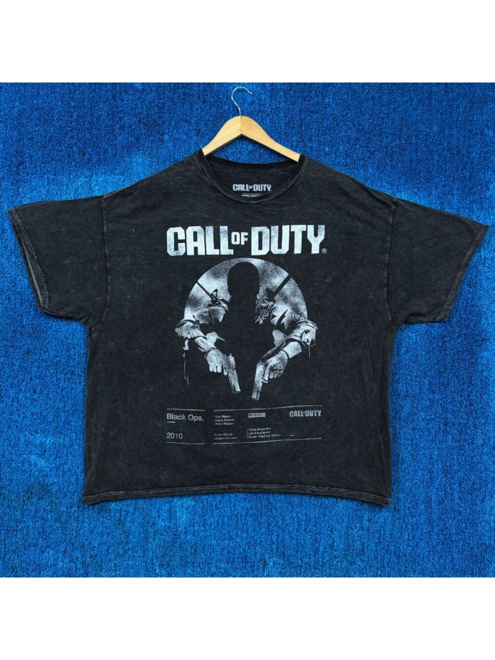 Call of Duty Black Ops Video Game Mineral Wash T-Shirt Size 2X